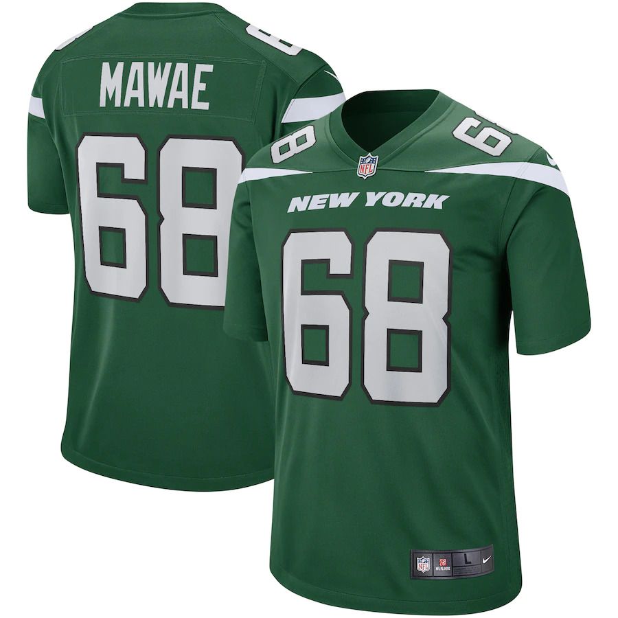 Men New York Jets #68 Kevin Mawae Nike Gotham Green Game Retired Player NFL Jersey